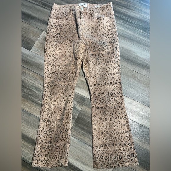 Frame Le Crop mini Boot animal Print Pants- 29 - Picture 2 of 11
